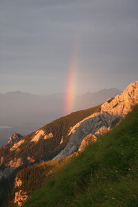 Regenbogen über Brentenjoch