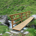 Holzbrücke nahe Weidener Hütte und Nafing Alm