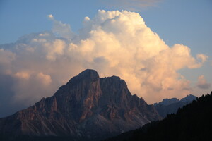 Peitlerkofel im Alpenglühen