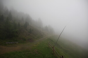 Weg im Nebel an der Turnaretscher Hütte