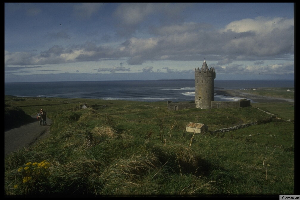 Round Tower on the way up to the Cliffs of Moher, Co. Clare, 1994