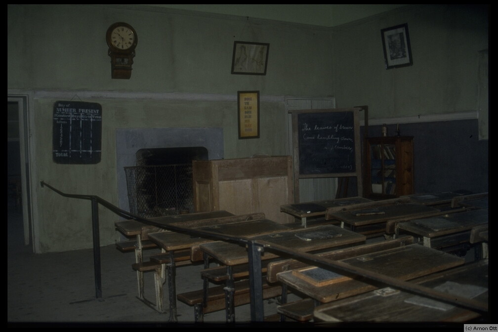 Inside Old School in Bunratty Folk Park, Co. Clare, 1994
