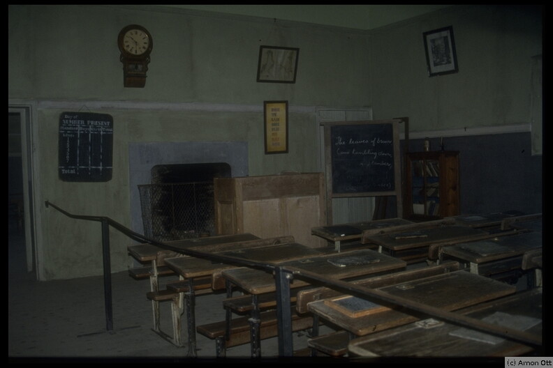 Inside Old School in Bunratty Folk Park, Co. Clare, 1994