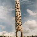 Totem pole with hole to heaven