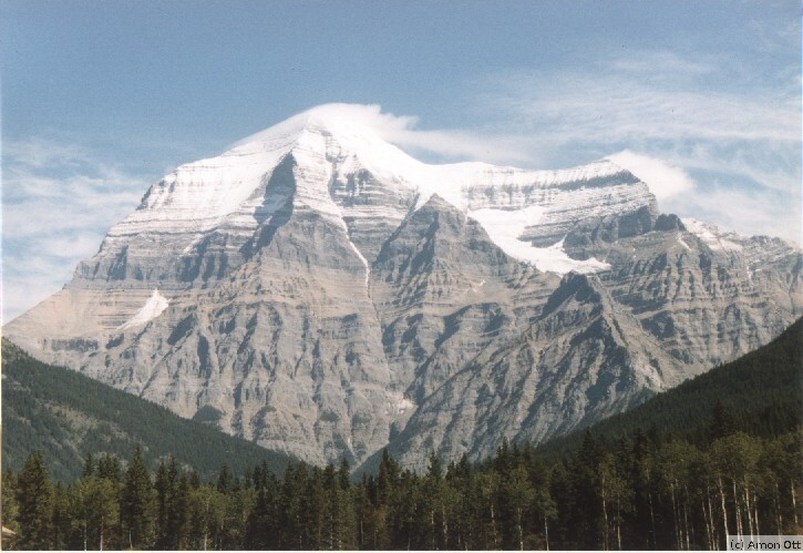 Mt. Robson, nearly cloudless