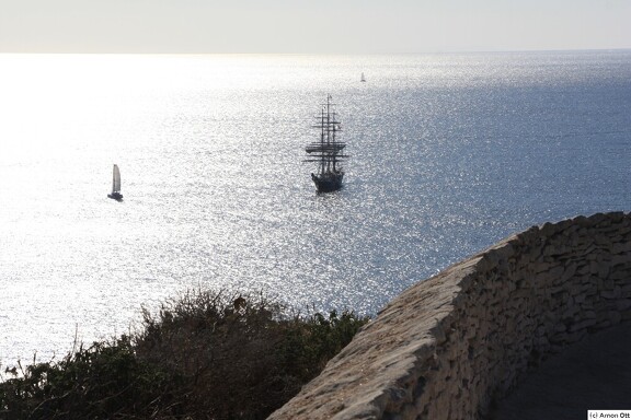 Segelschiff vor Bonifacio
