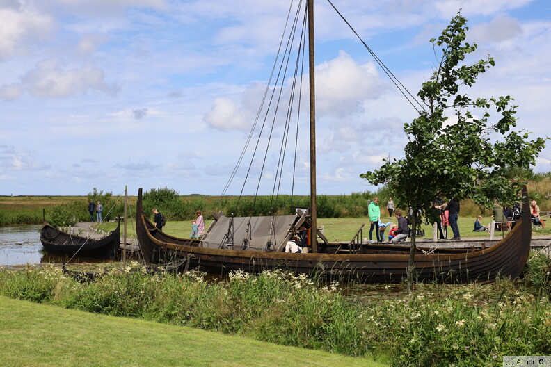 Wikingerschiff in Bork Vikingehavn