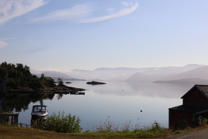 Dunst auf dem Masfjorden