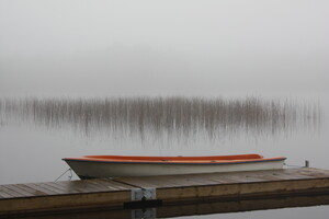 Nebelboot auf dem Torseredssjön