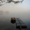 Frost und Nebel auf dem Torseredssjön