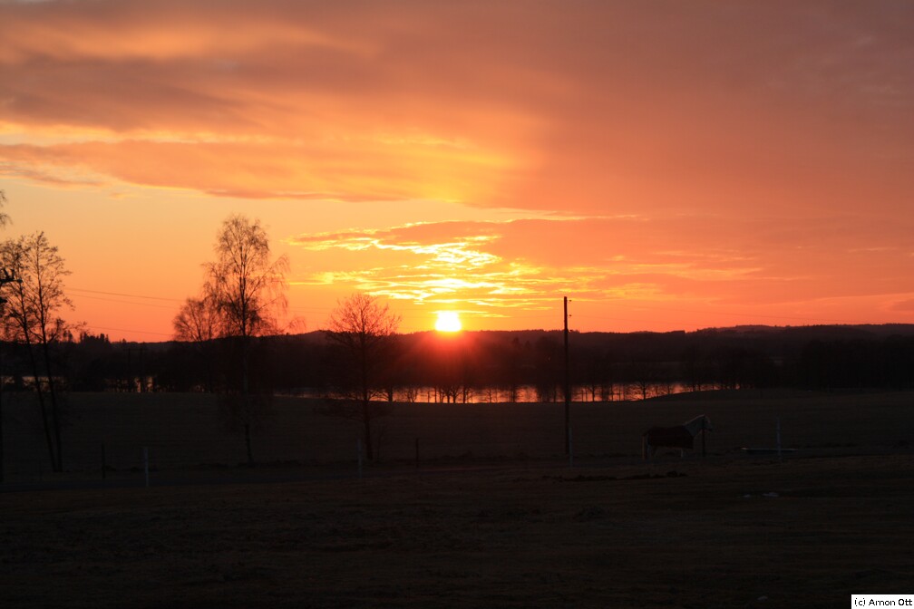 Sonnenuntergang in Gällsås