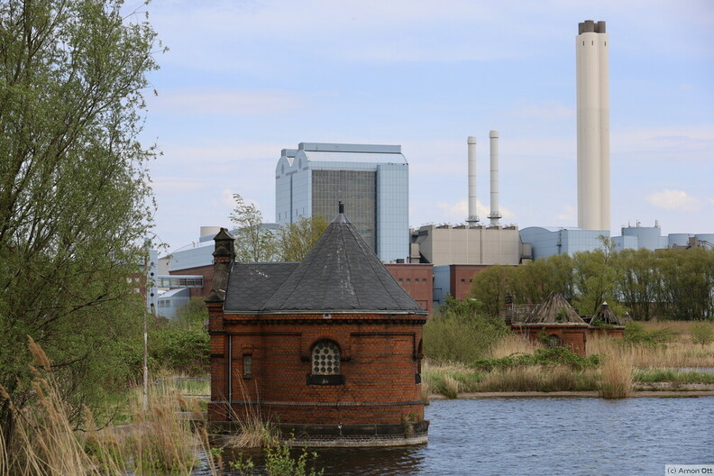 Wasserkunst Kaltehofe mit Kraftwerk Tiefstack