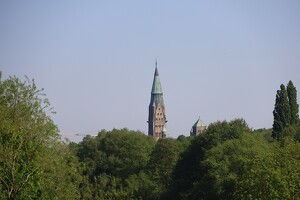 Kirche in Rheine aus der Ferne